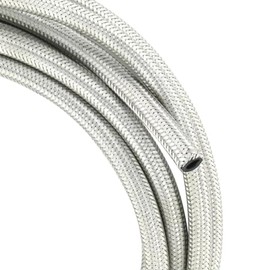 cyclingcolors Petrol Hose Steel Flex Stainless Steel 8 mm x 13.5 mm Rubber Reinforced Fuel Hose Steel Metal Motorcycle Tractor Car Lawn Mower Car Brush Cutter (Length 2 m)