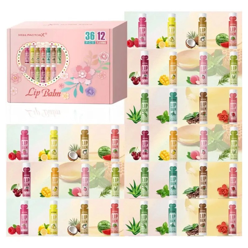 Set De Bálsamos Labiales 36 Unidades/caja, Cuidado Labial Hi