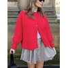 JOLLYBUYER Women's Knitted Crop Cardigan Sweaters Button Down Fall Open