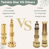 Twinkle Star Heavy-Duty Brass Adjustable Twist Hose Nozzle, High Pressure