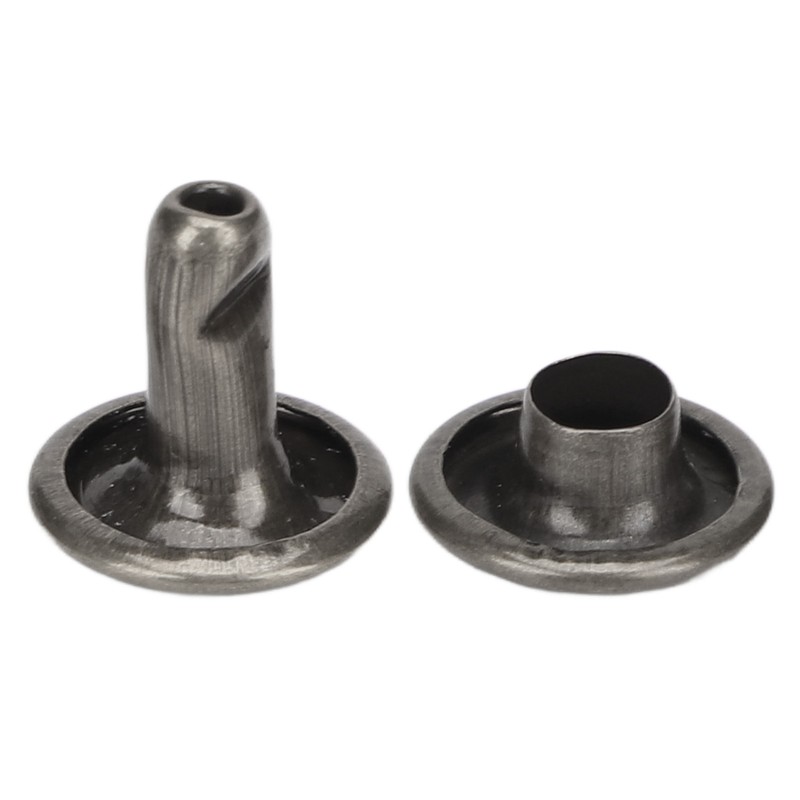 500 Sets Leather Rivets 8x8mm Electroplating Process High Hardness Iron