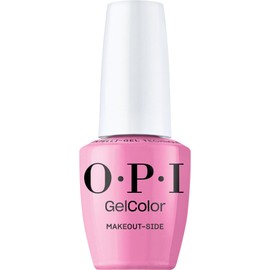 OPI GelColor Makeout-side | Opaque Bright Pink Crème UV Cure Gel Nail Polish | Vegan & HEMA Free, Long Lasting, High Shine