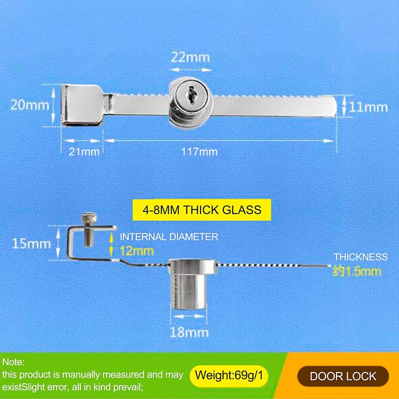 2 Pcs Sliding Door Lock Sliding case Lock Window Lock
