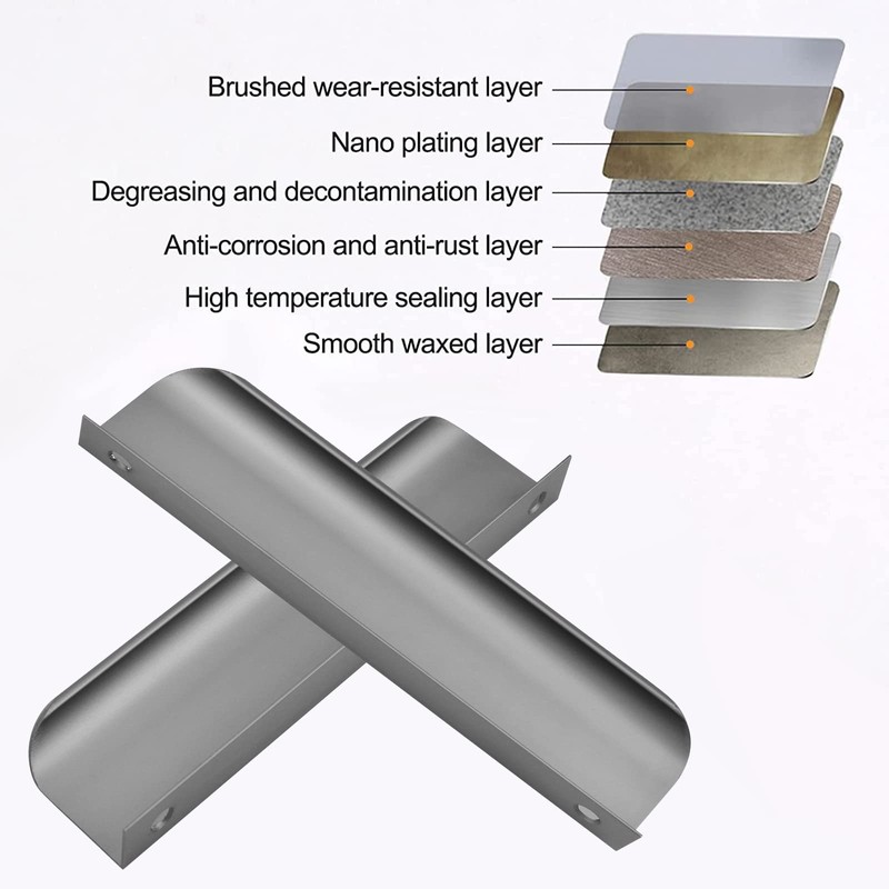 MOROBOR Finger Edge Pull, 8pcs Concealed Handle Modern Style Drawer