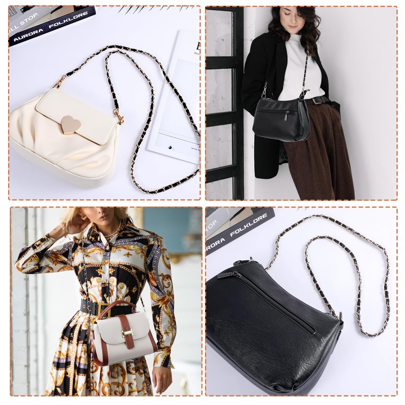 Telooco Leather Bag Strap Black Bag Strap for Changing 120