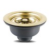 114MM Gold Sink Waste Kit, Stainless Steel and PVC Kitchen