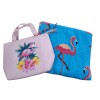 No Brand FLAMINGO COOLER BAG & OVERSIZED BEACH TOWEL SET