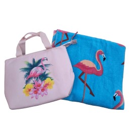 No Brand FLAMINGO COOLER BAG & OVERSIZED BEACH TOWEL SET BRAND NEW