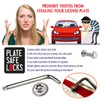 BGGTMO License Plate Screws Anti Theft -1/4 M6 Security License