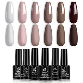 Beetles Gel Nail Polishes- Coffee CafÃ© Brown Neutral Beige Mauve Color Nail Art Design Soak Off Nail Lamp Nail Polish Gel DIY Manicure Kit Beauty Gifts for Women Christmas Nail Art