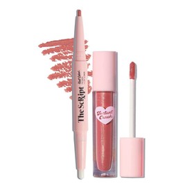 Half Caked Makeup Lip Liner + Gloss Duo - The Script Primer + Lip Liner (shade: Half Life) and Instant Crush Lip Gloss (your choice) - Vegan & Cruelty-Free - Color: Half Life / Lucky Charm