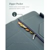 Green Server Book with Zipper Pocket and Magnetic Closure Server