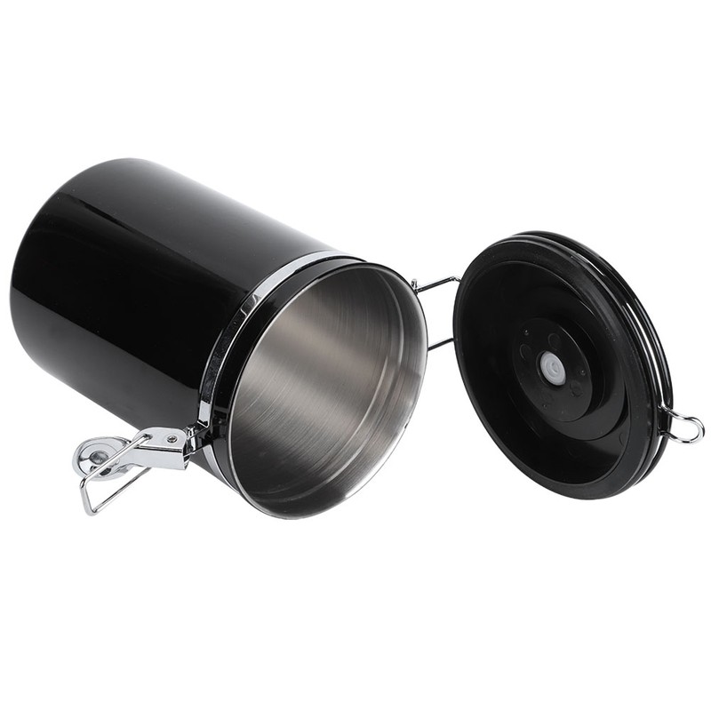 Stainless Steel Sealed Canister Coffee Bean Flour Sugar Container Holder