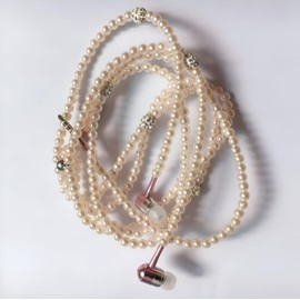 Auriculares con cable estéreo para teléfonos móviles y tabletas (Pearl-Gold)