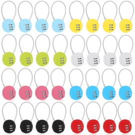 Moxweyeni Combination Lock 3 Digit Gym Lock Waterproof Padlock Resettable Bag Luggage Gate Lock Outdoor Combination Fence Lock for School Locker Travel Toolbox Storage (Assorted Color, 32 Pack)