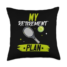 Tennis Player My Retirement Plan 2025 Retired Family Dad Throw Pillow