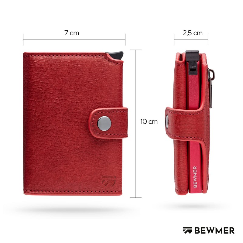 BEWMER v2 Shielded Slim Wallet with Coin Compartment for Men