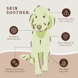Natural Dog Company Skin Soother Trial Stick (0.15oz) | Travel-Size All-Natural Balm | with Almond Oil, Cocoa Butter, and Vitamins C and E | Moisturize Dry and Itchy Skin, Treat Wounds and Allergies