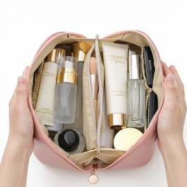 Kubico Large Capacity Wide Open Travel Cosmetic Pouch / 쿠비코 대용량 와이드오픈 여행용 화장품 파우치
