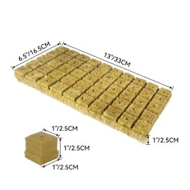 TEXALAN(R) Rockwool Cubes for Rapid Plant Growth 1" x 1" x 1" - 200 Cubes Ideal for Clone Plants, Seeds Germination
