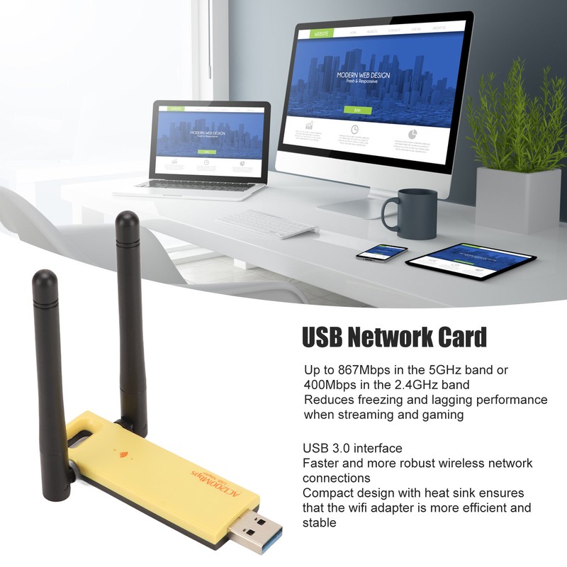 USB WiFi Adapter 2.4GHz 5GHz USB 3.0 Interface USB Wireless