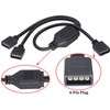HCFeng 4 Pins Y-Splitter 2way Cable 4 Pin Y Splitter