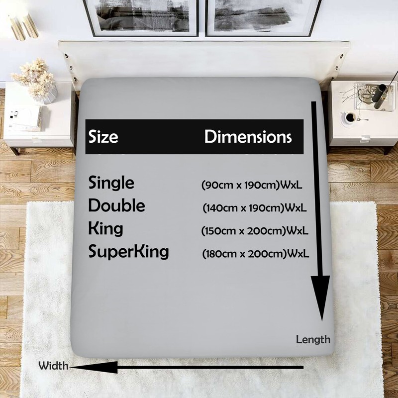 Silver Grey Double fitted sheet Non-iron, Soft, Plain 200TC polycotton