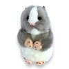 Plush 5" Grey and White Syrian Hamster