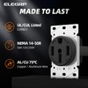 ELEGRP 50 Amps 125/250V Range Oven Stove Receptacle, Flush Mounting