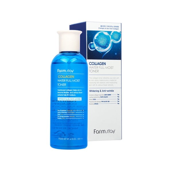 Farmstay Collagen Water Full Moist Toner 200ml / 팜스테이 콜라겐