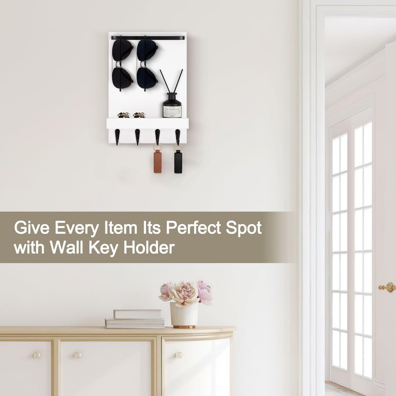 Lucundm Key Holder Wall Mount, Key Holder for Wall with