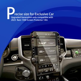 XXCIWP 2025 2026 Ram 1500 Screen Protector Matte for 2025 Ram 1500 14.4Inches Accessories 2025 Ram 1500 Laramie Rebel RHO Limited Longhorn 14.4’’ Screen Protector Anti-Glare Anti-Fingerprint
