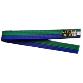 MMASPORT The Fight Evolution Karate Judo Aikido Taekwondo Belt for Martial Arts Basic Cotton (Green/Blue, 240.00)