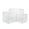 Red Co. Set of 3 Crystal Clear Acrylic Cube Display