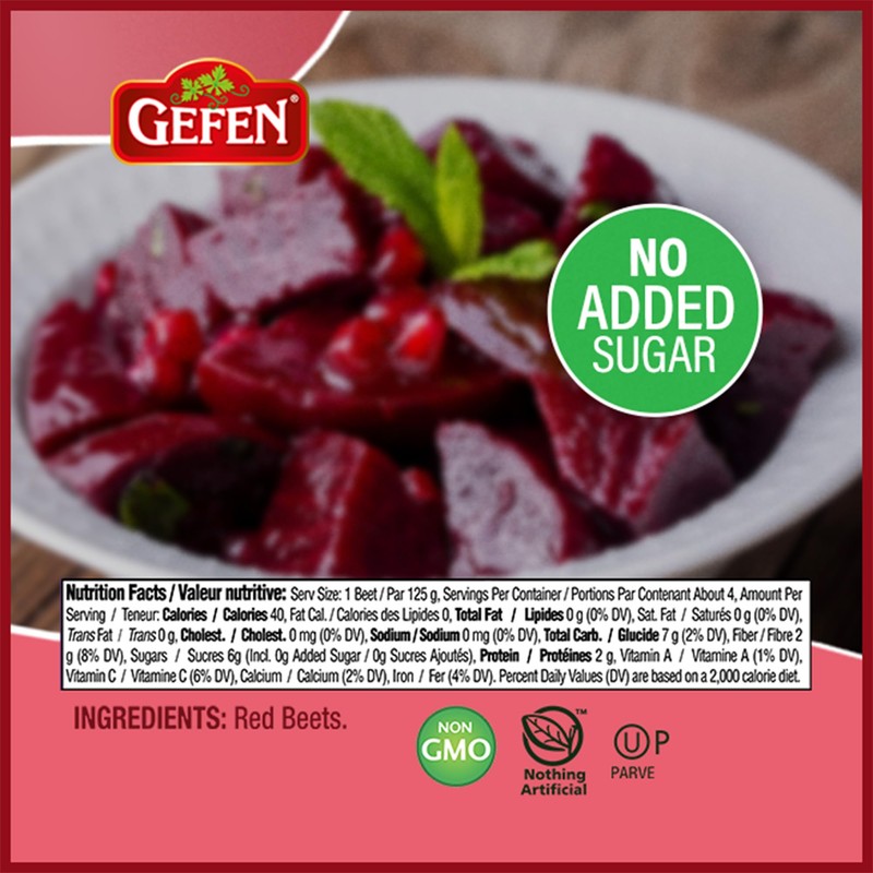 Gefen Red Beets, Whole, Peeled, Cooked & Ready to Eat,