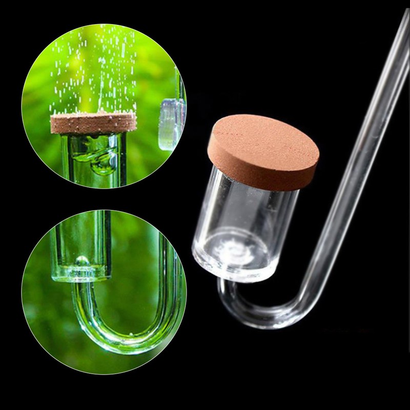 Acrylic Transparent CO2 Diffuser Atomizer Bubble Counter for Aquarium Plants