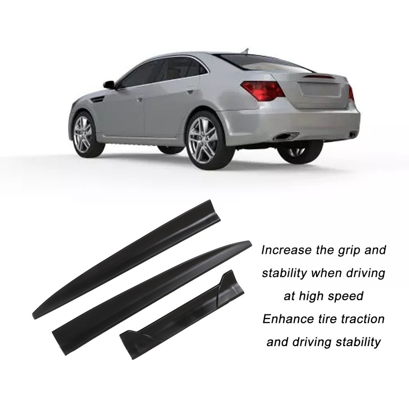 3PCS Car Universal Spoiler Thermal Stability Strong Grip Lightweight Rear
