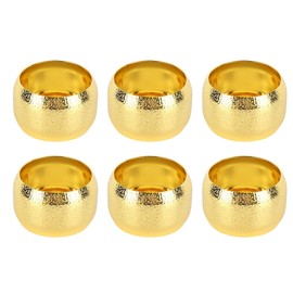 Tissting 6 Uds Anillos para Servilletas Soportes de Anillos para Servilletas de Hierro Dorado Ajustes de decoración de Mesa Hebillas de Servilleta de Metal para Boda Fiesta de Acción de Gracias