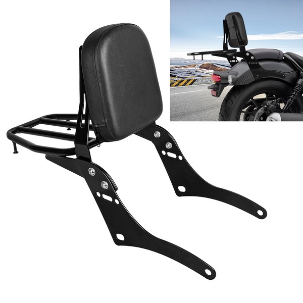 DSISIMO Motorcycle Passenger Backrest Sissy Bar With Back Rest Cushion