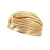 Surkat Unisex Metallic Arab India Pleated Turban Headwrap Swami Hat