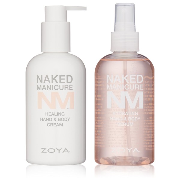 ZOYA Naked Manicure Healing and Hydrating Dry Skin Hand and Body System, Cream & Serum