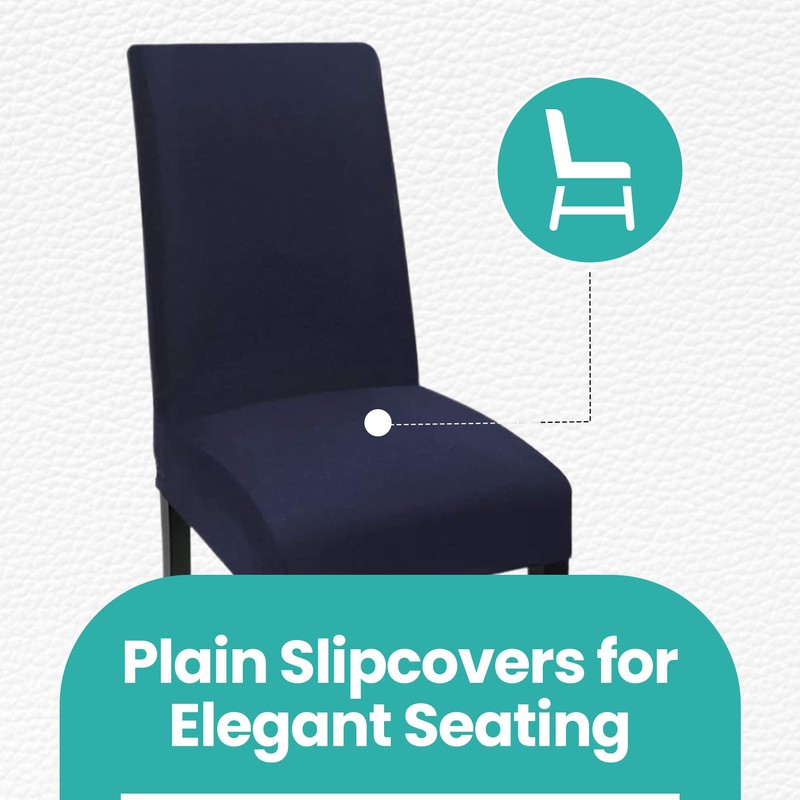 High-Back Chair Covers for Dining Room Chairs – Spandex Stretch,