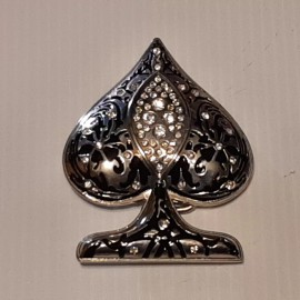 Unbranded SILVER (IN COLOR) ACE OF SPADE Metal Belt Buckle