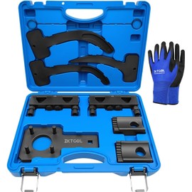 ZKTOOL 10PC Camshaft Pentastar Timing Chain Tool and Holding Tool, Crankshaft Pulley Wrench,Kit for VW Chrysler Jeep Dodge Grand Cherokee Wrangler V6 3.6L, OEM 10200A,10202,10369A,2025200090, 10198A