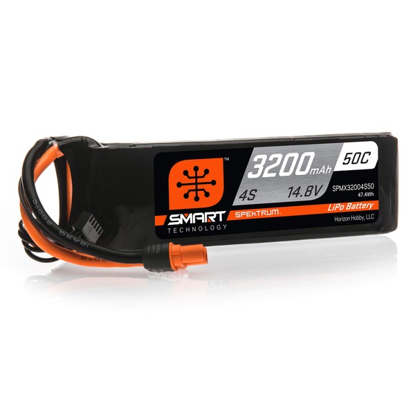 Spektrum 14.8V 3200mAh 4S 50C Smart LiPo Battery: IC3, SPMX32004S50