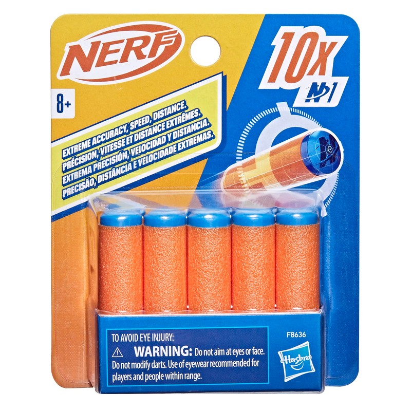 Nerf N Series N1 Darts, Includes 10 Refill Darts, Compatible