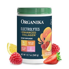 Organika Electrolitos con Colágeno con Prebióticos Limón y Bayas 360 g                                                                                