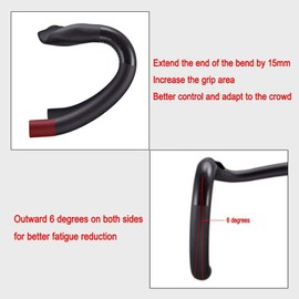 RXL SL Carbon Fiber Road Handlebars Carbon Bicycle Handlebars 31.8 Handlebar Carbon Fiber Bike Parts Lightweight 420mm Carbon Handlebar Drop bar Aero Bars for Road Bike Handlebars