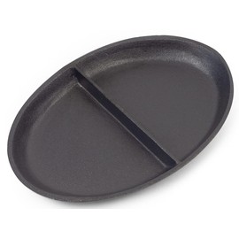 Tomlinson 1024323 Cast Iron Split Oval Skillet 10 Inch