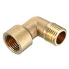 sourcing map Brass Elbow Pipe Fitting 90 Degree 1/4 BSP